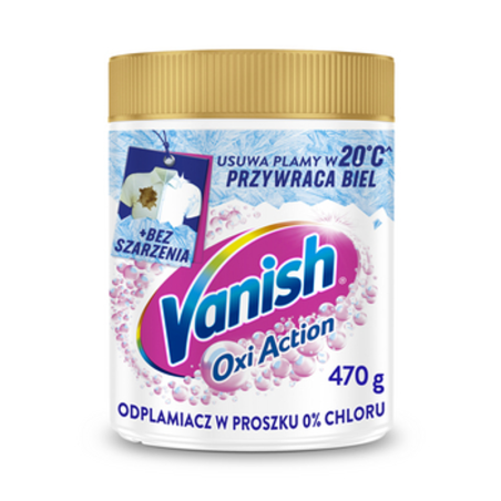 Vanish Oxi Action White dplamiacz do białych tkanin w proszku 470g